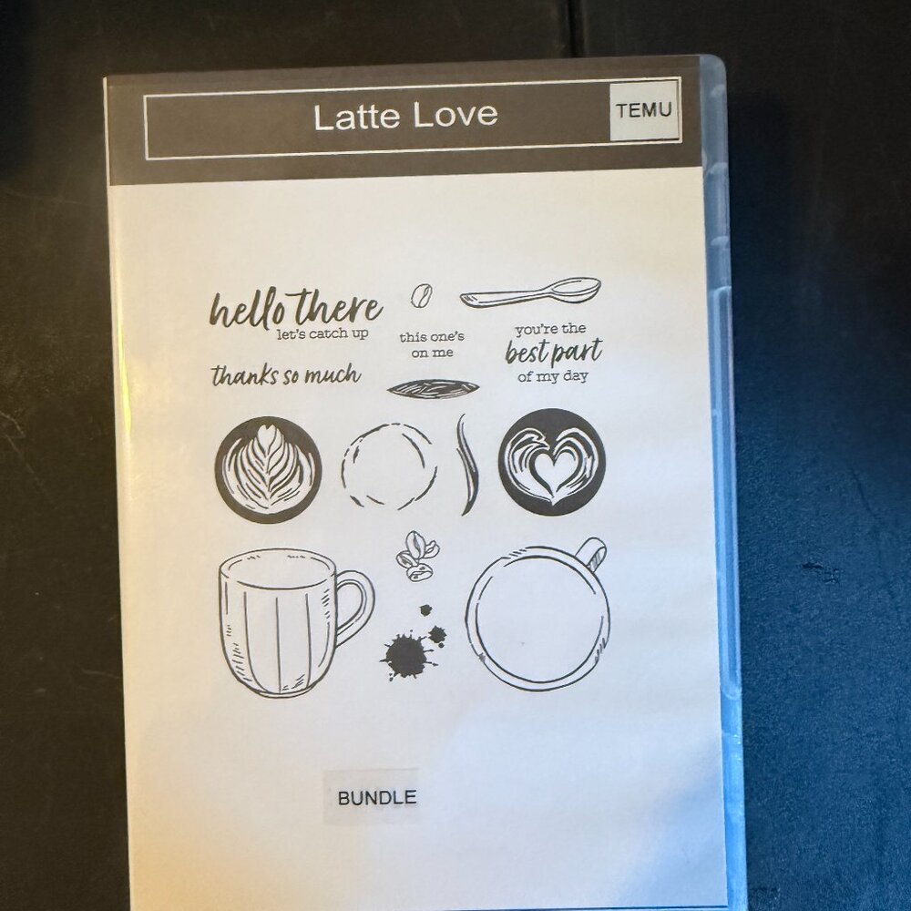 Temu Stamps and Dies Latte love